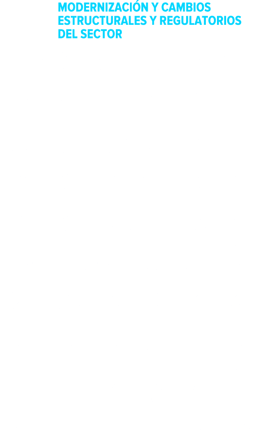 Modernizaci n y cambios estructurales y regulatorios del sector Es preciso se alar que este es un aspecto que ha esta...